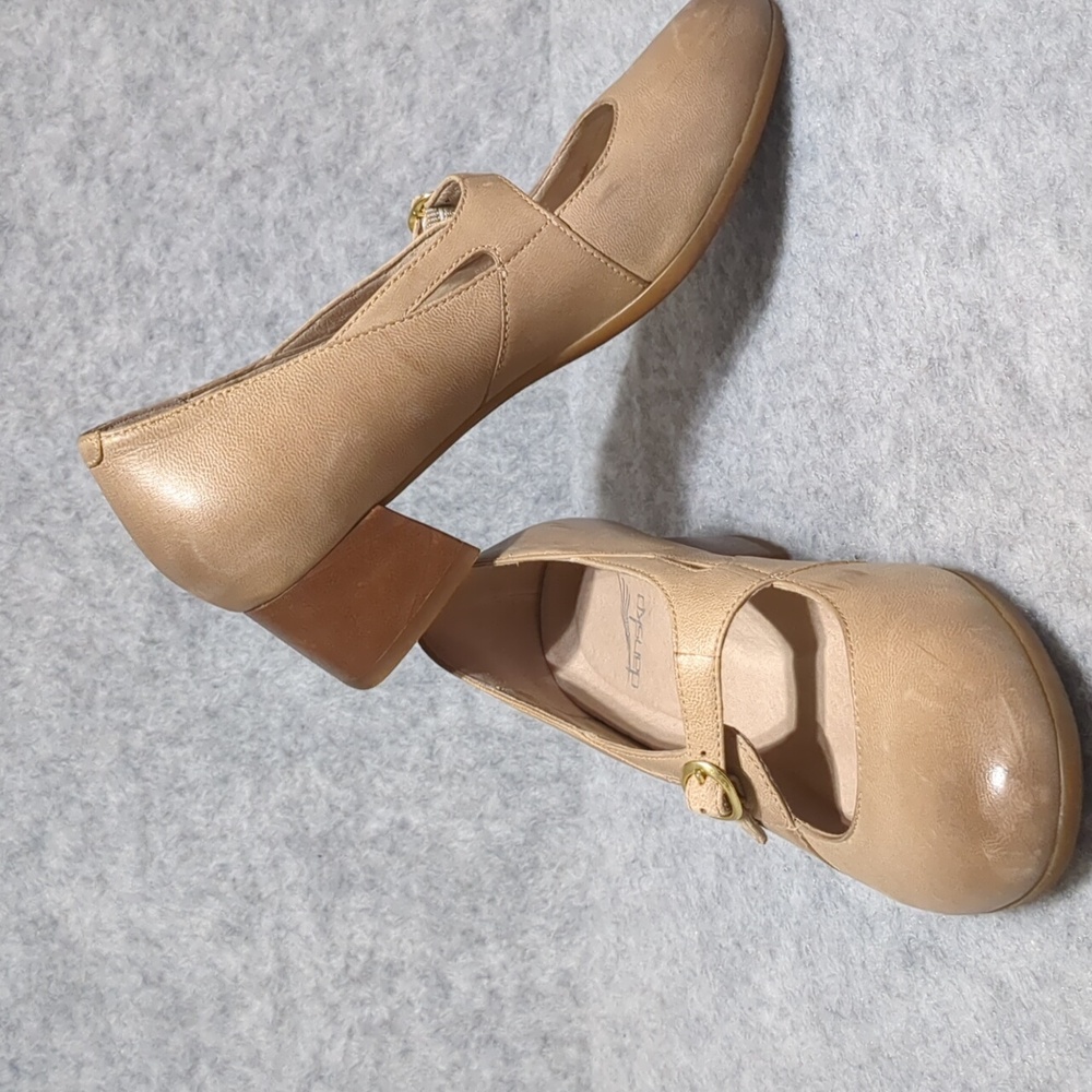 Dansko Peyton Mary Jane Heel Clog Sand Shoe Size EU 37 US 6.5 - Picture 4 of 11